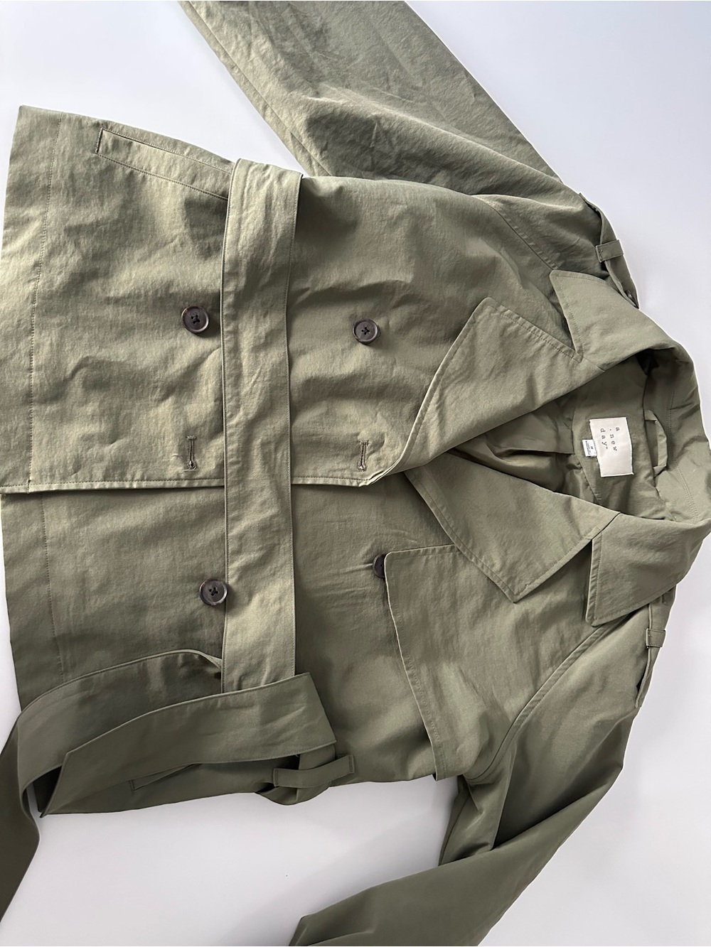 a new day Olive Green Satin-Look Jacket